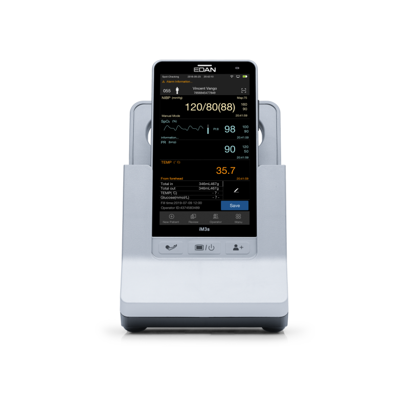EDAN PORTABLE VITAL SIGNS MONITOR iM3S WITH BATTERY AND DOCK – SPO2 + NIBP