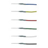 Overview of the 6 colors of the cables of the Ambu Neuroline 745 subcutaneous needle electrodes