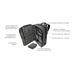 Sac à dos convertible intérieur
