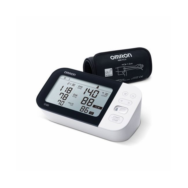 M7 Intelli IT AFIB connected electronic blood pressure monitor to Omron arm