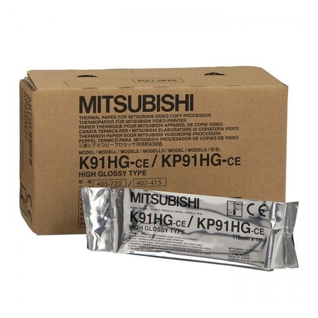 Original Mitsubishi K91HG, KP91HG video paper (4 rolls)