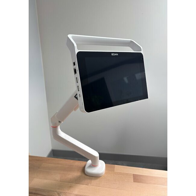 Fixation articulée sur table ou chariot tablette ECG Edan ISE1210 