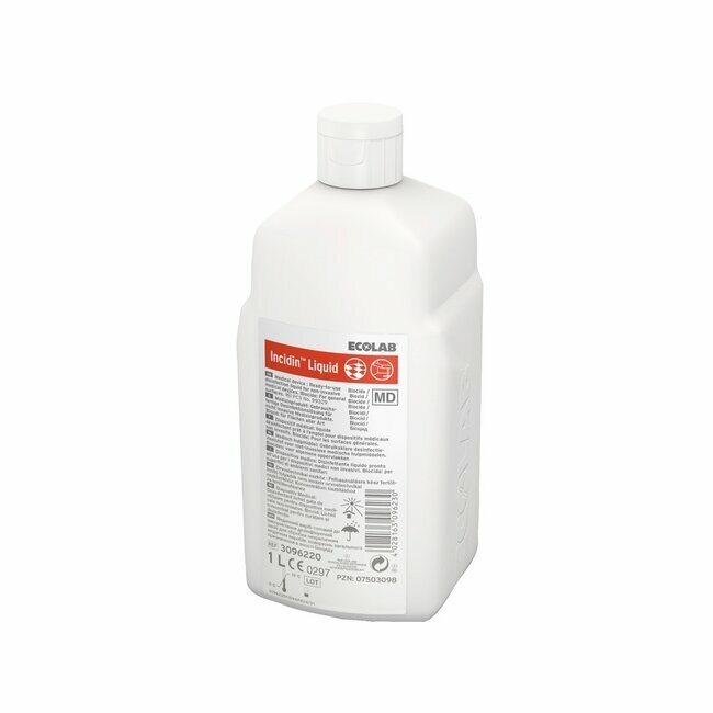 Ecolab Incid Liquid Disinfectant 1L or 5L with alcohol - surfaces and medical devices