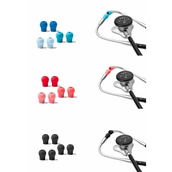 Ear tips for Eko Core 500 stethoscope, 3 colors