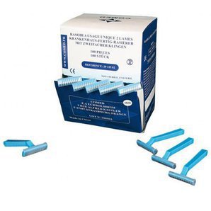 Disposable double blade medical razors (Box of 100)