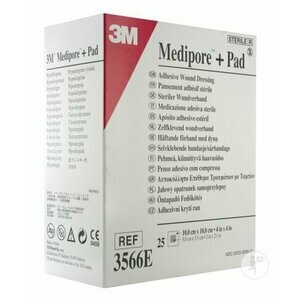 Sterile Adhesive Dressing Medipore + PAD with 3M Absorbent Compress 10 x 10cm  (Box of 25)