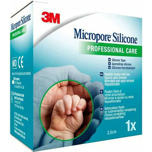 3M Micropore Silicone Plaster 2,5cm x 5m (Per unit)