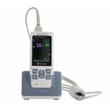 Master Palm 2 pulse oximeter on its base