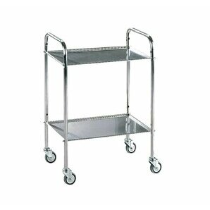 Trolley Lancart 2 trays in stainless steel