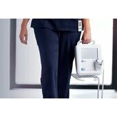 Desk base with portable handle