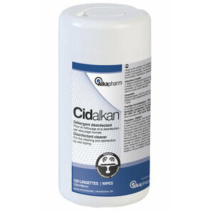 Cidalkan detergent disinfectant wipes for surfaces and medical devices